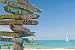 Signpost on Beach in Key West Florida - 72W x 48H - Peel and Stick Wall Decal by Wallmonkeys