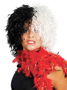 Enigma Wigs Women's Cruell, Black/White, One Size