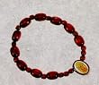 Our Lady of Guadalupe Bracelet with Red Beads