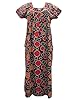 Womens Caftan Maroon Red Cotton Maxi Dress Kaftan Lounger L