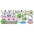 Roommates Hello Kitty Princess Castle Giant Mural