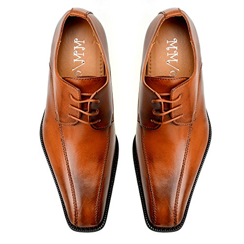 MM/ONE mens men dress shoes Height Increasing shoes Elevator Side Laces monk shoes Oxford Boots Plain-toe Brown shoes Brown ,42 EU (US Men's 9-9.5 M)