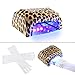 Professional Nail Lamp 36W CCFL LED Nail Dryer Timer Setting Automatic Curing Gel Nail Polish Diamond Shape Portable Nail Art Manicure Tool (Yellow Leopard)