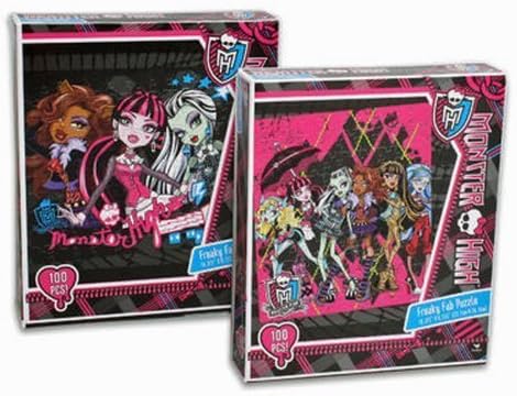 2-Pack Monster High 100-Piece Puzzles by Freaky Fab