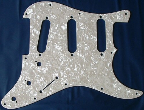 WHITE PEARLOID SSS PICKGUARD FITS FENDER STRATOCASTER
