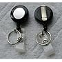 Retractable BLACK Reel With Belt Clip For Keys, IDs, Badges (Sold Individually)