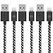 Go Beyond 3214992 3-Feet 8 Pin Data Sync and Charging Cable for iPhone 6/6 Plus, iPhone 5/5S/5C, iPad mini, iPod 5th generation - Black Nylon - Pack of 3