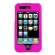 Hot Pink RUBBER FEEL Crystal Case Snap-On Cover Hard Case Cell Phone Protector for Apple iPhone 3G 2nd Generation