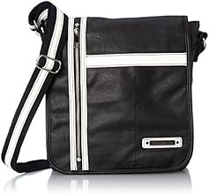 [クリエーションキューブ] CREATION CUBE カラーPU切り替えZIPショルダーバッグ 2683-632 10 (ブラック&times;ホワイト)