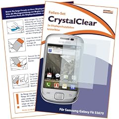 2 x mumbi Displayschutzfolie Samsung S5670 Galaxy Fit Displayschutz CrystalClear unsichtbar