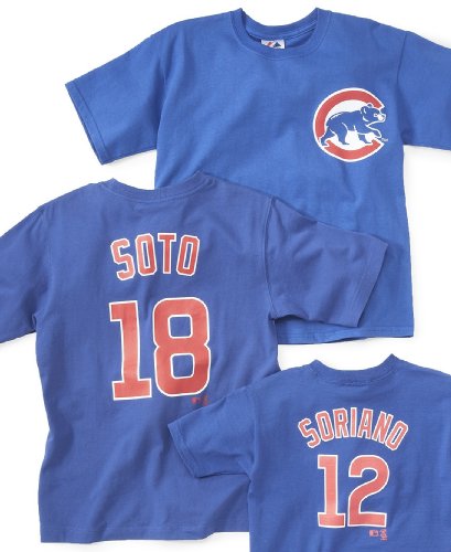 MLB Boys' Chicago Cubs Geovany Soto Name & Number Tee (Royal, 5/6)