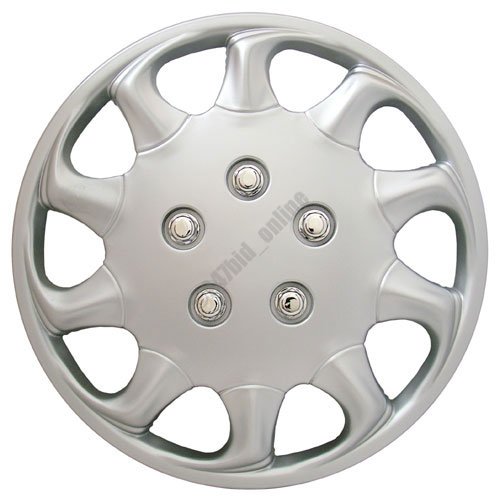 New 4 Piece 15 Universal Wheel Cover Set Universal fit - designed to fit all standard 15 wheels