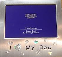 'I Love My Dad' Photo Frame 5x3.5" (Silver colour)