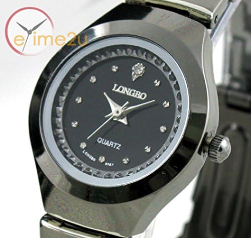 SunShine Day Black Stainless Steel Lady'S Women'S Girl Diamond Numerals Quartz Wrist Watch New