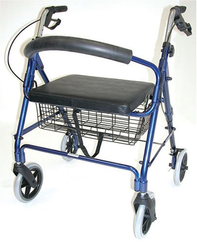 Duro-Med Lightweight Extra-wide Aluminum Rollator, Royal Blue