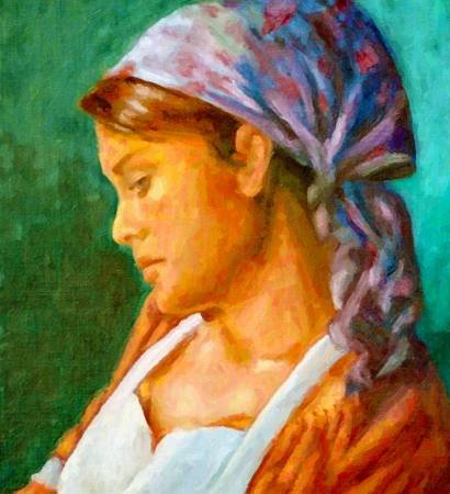 Custom Order #M6-7HO, Oil on Canvas, Custom Painting of The Person You Love, For 1 Person of Customer's Choice, Style: Expressionism, with Signature Text 