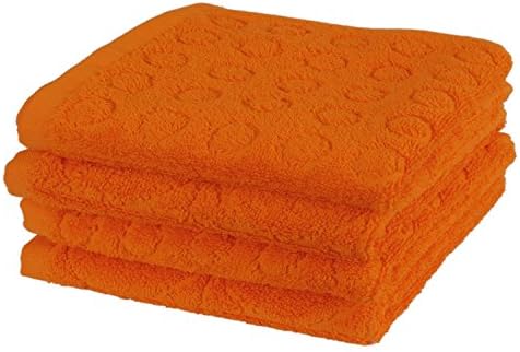 TWL - Fad M Collection - 650 GSM Egyptian Cotton Washcloth, Popsicle (Set of 4)