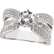 14K White Gold Diamond Engagement Ring Semimount - 0.50 Ct. - CENTER STONE NOT INCLUDED