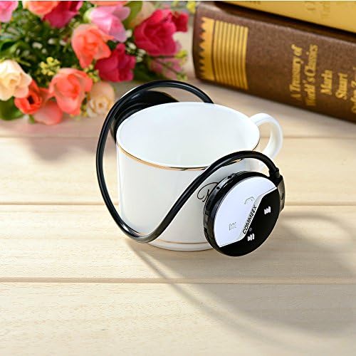 Bluetooth wireless stereo Headset headphone for running with Mic sweatproof (white)