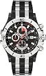 Black And Silver Tone Stainless Steel Marine Star Quartz Chronograph