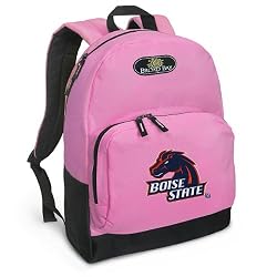 Boise State Backpack Pink Boise State University Broncos for Travel, Daypack CUTE School Bags Best Unique Cute Gifts for Girls, Students Ladies -