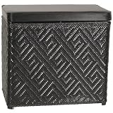 Cushion Top Bench Style Hamper -Black (Black) (19.5 H x 12.75 W x 21 D)