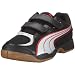 PUMA Vellum II V Jr 102067 03 Unisex - Kinder Sportschuhe - Indoor, EU 35.5, schwarz (black-puma silver-high risk red)