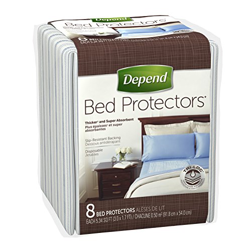 Depend Bed Protectors for Incontinence Protection, 24 Count Health