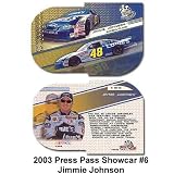 Press Pass Showcar '03 Jimmie Johnson Card