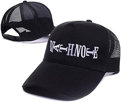 YUGY Death Notes Logo Adjustable Embroidery Leisure Mesh Hat Unisex Casual Baseball Mesh Cap