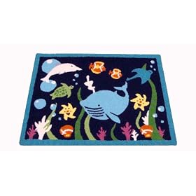 Handmade Childrens Sea Life Rug - Thick, soft and durable