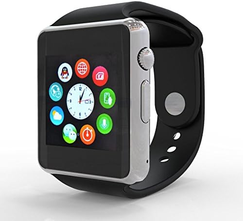 MYSWEAR G8 Smartwatch Support Unlocked SIM Card and Bluetooth Push and Sync with Smartphone with Pedometer,Sleep Monitor, Sedentary Reminder,Calendar, Anti-lost, A/V Player (silver-black)