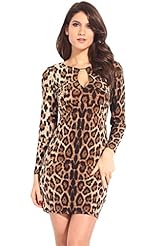 Velvet Stretchy Leopard Print Bodycon Dress/Party Dress/Mini Dress 