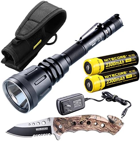 BUNDLE: Nitecore MH40GT CREE XP-L HI V3 LED Rechargeable Flashlight 1000 Lmn w/ Tac-Force TF-498BC Folding Knife