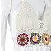 Doinshop Women Top Cami Tank Crochet Bralette Knit Beach Lace Bra (white)