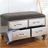 Monster Bedroom 4 Drawer Mobile Bench