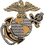 US Marine Corps Embroidered Patch USMC Military Eagle Anchor Globe Logo Iron-On Emblem