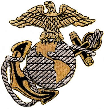 US Marine Corps Embroidered Patch USMC Military Eagle Anchor Globe Logo Iron-On Emblem