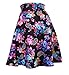 Modeway Women's Floral High Waist Flared Casual Knee Length Pleated Skater Skirt