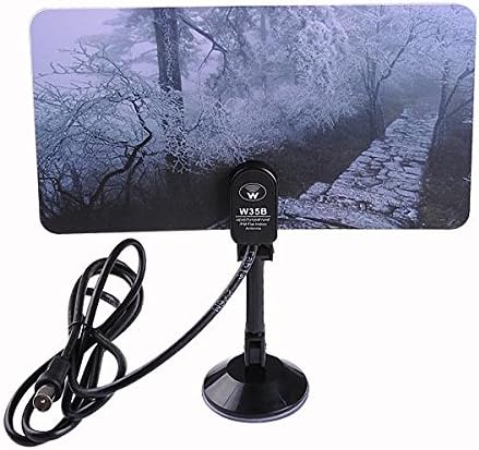 LXHY Digital Indoor VHF UHF Ultra Thin Flat TV Antenna for HDTV 1080p DTV HD Ready #4