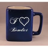 Laser Engraved Coffee Mug with I Love Benedict by 
