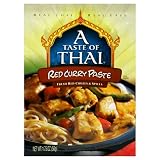 A Taste of Thai Red Curry Paste 1.75 Ounce Packets Pack of 12 by A Taste of Thai