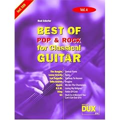 Best of Pop & Rock for Classical Guitar 4. Gitarre, Tabulatur (Musiknoten)