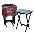 Wine Label TV Trays