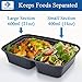 Choice Prep 2 Compartment Containers - 20 Pack
