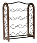 Pomerantz Wood and Wrought Iron 12 Bottle Wine Rack