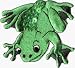 Cute Green Frog with Strip of Sequins Down Center of Back - Embroidered Iron On or Sew On Patch