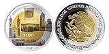 Mexico 2007 $100 Mexican States Commemoratives 2nd Stage Tlaxcala 29.169g Bimetallic 1/2oz Gold &