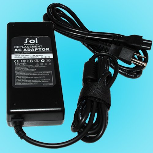 SOL COMPUTER 90W Power Supply Cord for HP Compaq Presario CQ45 CQ50 CQ60 CQ60-206US CQ60-210US