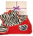Red Zebra Large Bib Blanky Gift Box